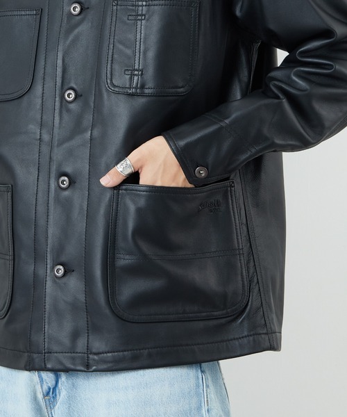 Schott/ショット] ラムレザー カバーオールジャケット（カバーオール