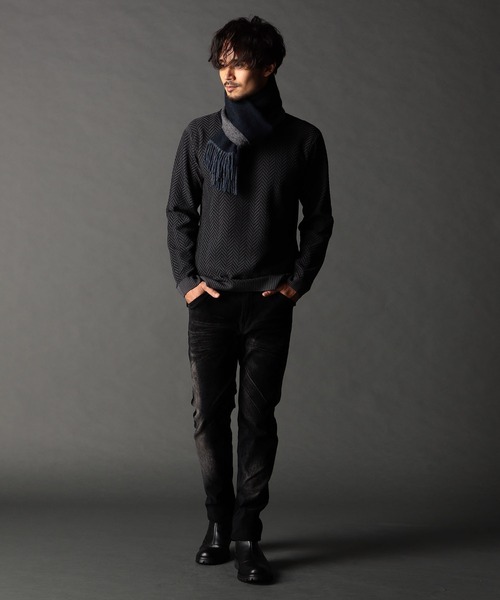 NICOLE CLUB FOR MEN（ニコルクラブフォーメン）の「アラカルトウールマフラー（マフラー・メンズ・ブルー/ブラウン系その他/グレー系その他/ネイビー/ベージュ・FREE）」の6枚目の写真