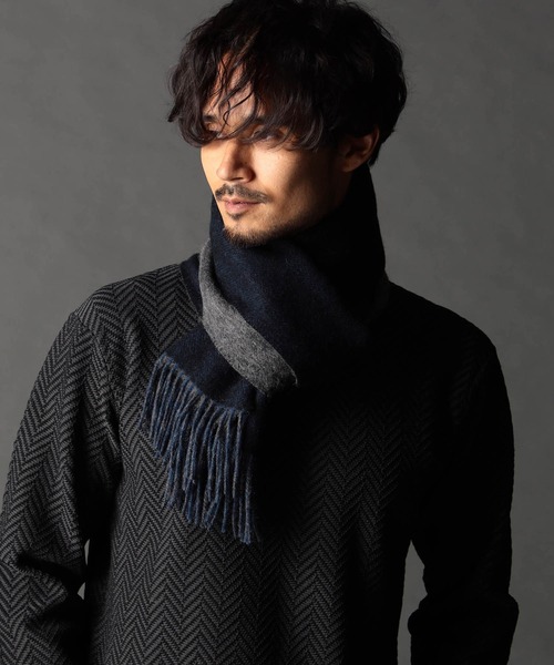 NICOLE CLUB FOR MEN（ニコルクラブフォーメン）の「アラカルトウールマフラー（マフラー・メンズ・ブルー/ブラウン系その他/グレー系その他/ネイビー/ベージュ・FREE）」の7枚目の写真