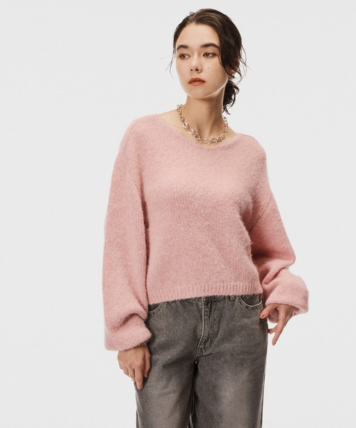 Vネックニットトップス（ニット/セーター）｜coca（coca）（コカ）の