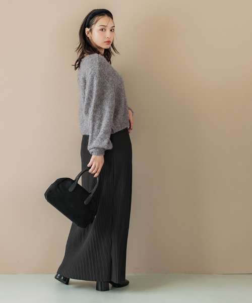 coca(coca)(コカ)の「Vネックニットトップス(ニット/セーター・レディース・グレー/ライトピンク・L/S/M)」の10枚目の写真