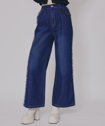 パンツ Frill-trim denim pants デニムパンツ（フリル）ファッション通販 - ZOZOTOWN