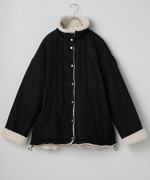 2WAY リバーシブル ボア×キルティング中綿ジャケット MONO-MART│MONO