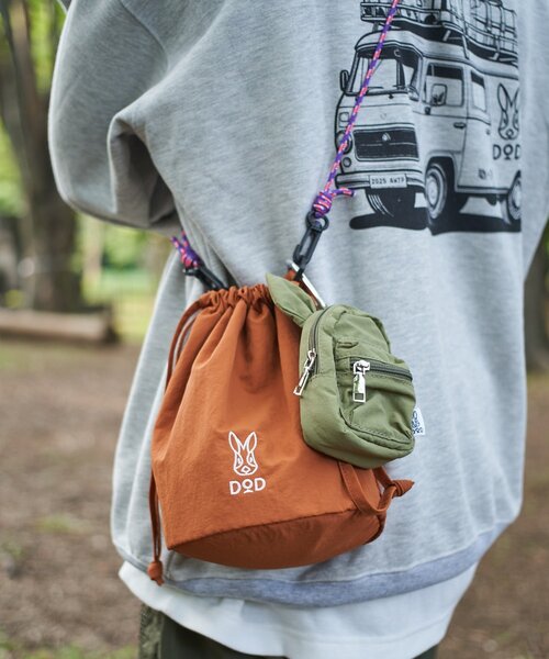 DOD(ディーオーディー)の「【DOD】【バッグ】ウサギンチャク(トートバッグ・レディース・グレー/ブラック/オレンジ・ONE SIZE)」の3枚目の写真