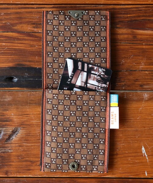 BEAMS JAPAN（ビームス　ジャパン）の「【京伝TEXTILE】【別注】髙田織物 / 山東京伝小紋 畳縁小物入れ 土間太夫（カードケース・レディース・ブラウン・ONE SIZE）」の7枚目の写真