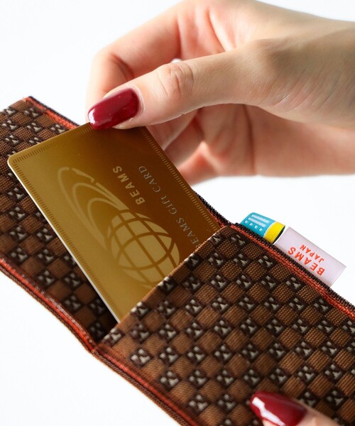 BEAMS JAPAN（ビームス　ジャパン）の「【京伝TEXTILE】【別注】髙田織物 / 山東京伝小紋 畳縁小物入れ 土間太夫（カードケース・レディース・ブラウン・ONE SIZE）」の8枚目の写真