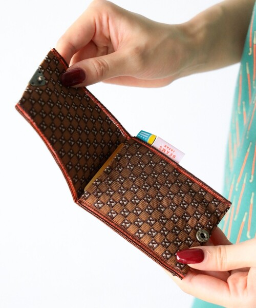 BEAMS JAPAN（ビームス　ジャパン）の「【京伝TEXTILE】【別注】髙田織物 / 山東京伝小紋 畳縁小物入れ 土間太夫（カードケース・レディース・ブラウン・ONE SIZE）」の9枚目の写真