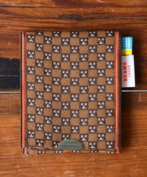 BEAMS JAPAN（ビームス　ジャパン）の「【京伝TEXTILE】【別注】髙田織物 / 山東京伝小紋 畳縁小物入れ 土間太夫（カードケース・レディース・ブラウン・ONE SIZE）」の10枚目の写真