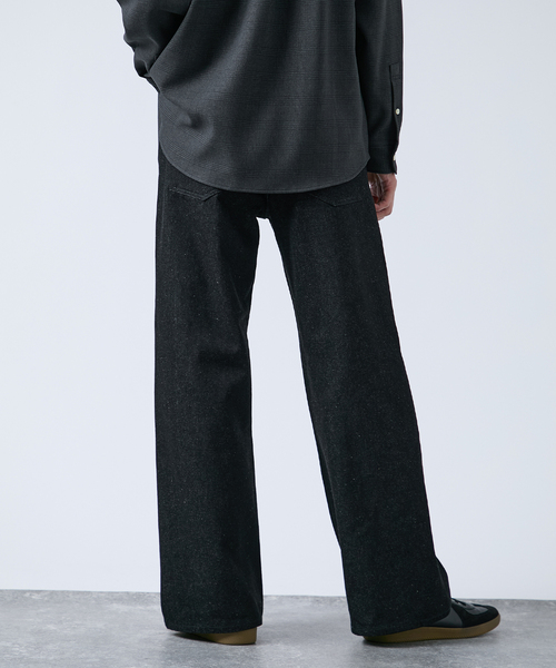 B.C STOCK（ベーセーストック）の「《追加2》12.5oz 5ポケット ワイドリジットデニム（デニムパンツ・メンズ・ネイビー/ブラック・MEDIUM/LARGE）」の4枚目の写真