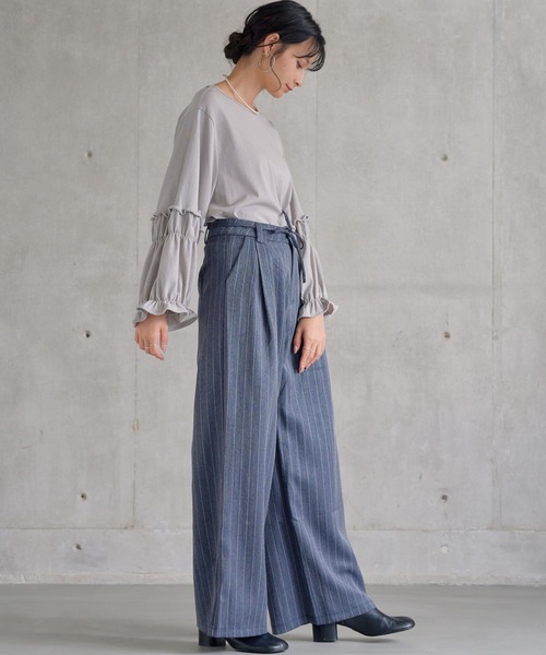 attiree(アティレー)の「スリーブデザインカットソープルオーバー(Tシャツ/カットソー・レディース・ホワイト/ブラック/グレー/モカ/ピンク・FREE)」の21枚目の写真