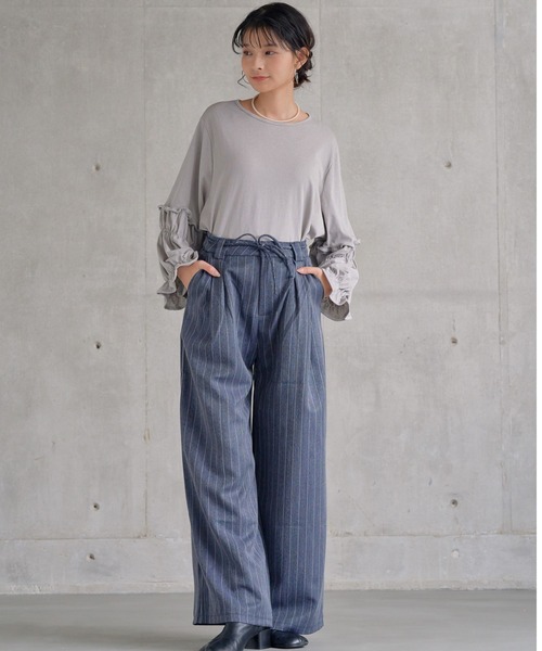 attiree(アティレー)の「スリーブデザインカットソープルオーバー(Tシャツ/カットソー・レディース・ホワイト/ブラック/グレー/モカ/ピンク・FREE)」の17枚目の写真