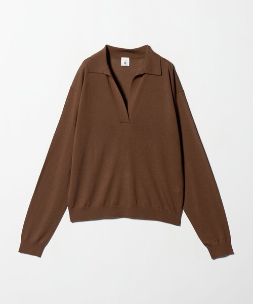 6(ROKU)＞ウール ハイゲージ スキッパー ニット（ニット