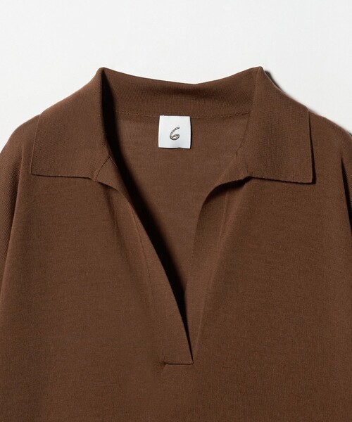 6(ロク)の「<6(ROKU)>ウール ハイゲージ スキッパー ニット(ニット/セーター・レディース・グレー系/ブラウン系・FREE)」の11枚目の写真