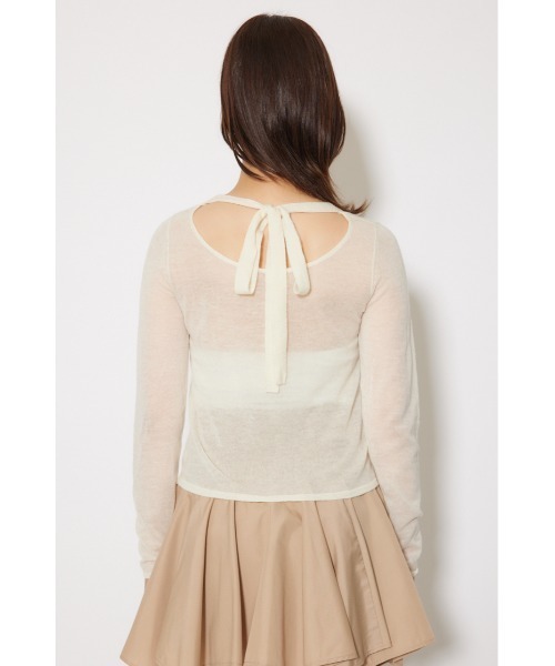 rienda（リエンダ）の「バックリボンアルパカミックスニットトップス 秋服 冬服（ニット/セーター・レディース・ピンク/ブラウン/ホワイト・FREE）」の11枚目の写真