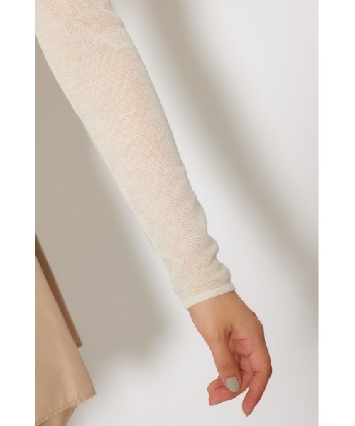rienda（リエンダ）の「バックリボンアルパカミックスニットトップス 秋服 冬服（ニット/セーター・レディース・ピンク/ブラウン/ホワイト・FREE）」の14枚目の写真