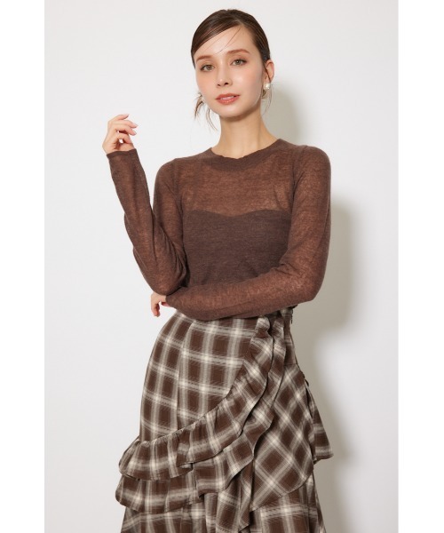 rienda（リエンダ）の「バックリボンアルパカミックスニットトップス 秋服 冬服（ニット/セーター・レディース・ピンク/ブラウン/ホワイト・FREE）」の16枚目の写真