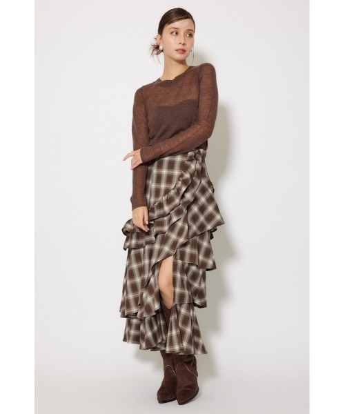 rienda（リエンダ）の「バックリボンアルパカミックスニットトップス 秋服 冬服（ニット/セーター・レディース・ピンク/ブラウン/ホワイト・FREE）」の20枚目の写真