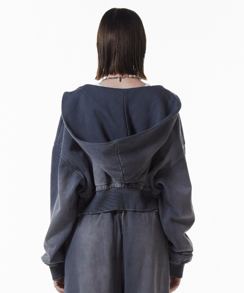 JOSE MOON(ジョゼムーン)の「CROP BIO HOODIE/クロップバイオフーディー(パーカー・レディース・グレー/ブラック・FREE)」の19枚目の写真