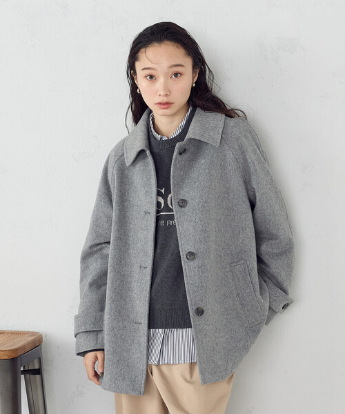 セール】ステンカラーコクーンコート（ステンカラーコート）｜COMME CA