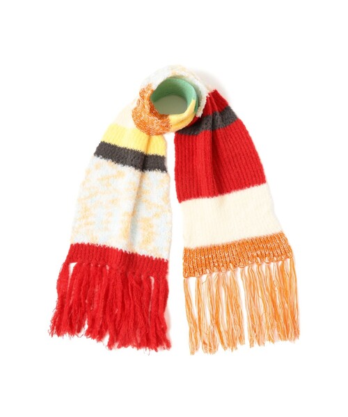 Ray BEAMS(レイビームス)の「ミックス ニット マフラー(マフラー・レディース・レッド/ブルー・ONE SIZE)」の5枚目の写真