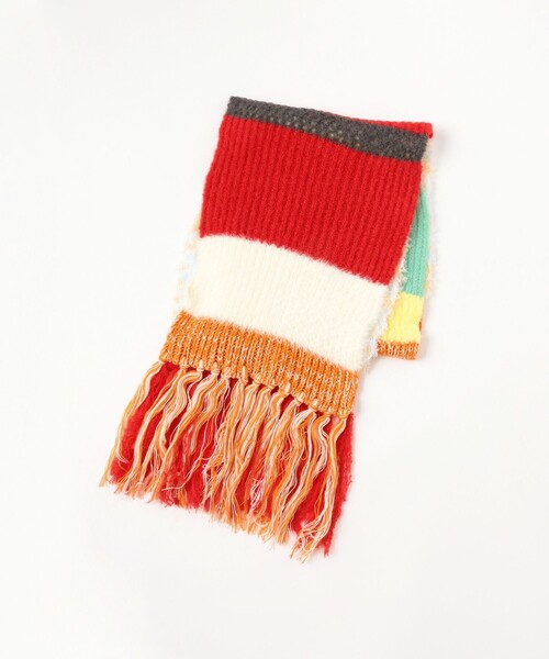 Ray BEAMS(レイビームス)の「ミックス ニット マフラー(マフラー・レディース・レッド/ブルー・ONE SIZE)」の6枚目の写真