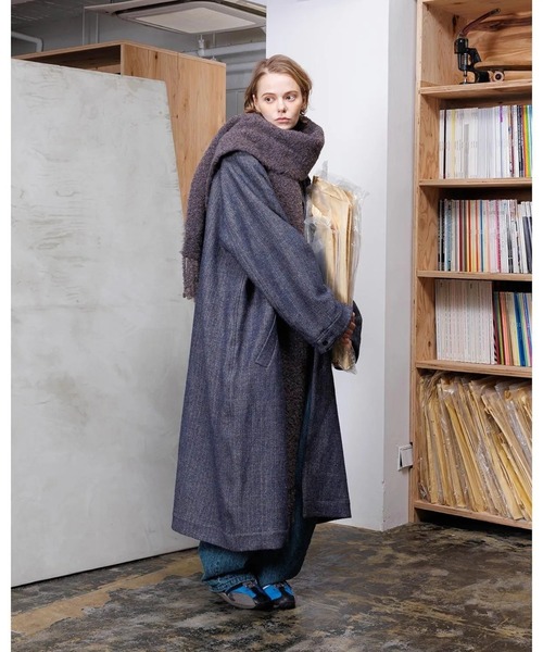 ジャケット・アウター VOAAOV WOOL LINEN HERRING BONE COAT 2 VOAAOV】 WOOL LINEN HERRING BONE COAT（その他アウター）｜VOAAOV