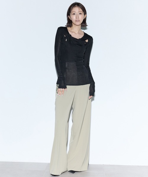 ミューラル　トップス MURRAL/ミューラル】Twist tops/ツイストトップス（Tシャツ/カットソー