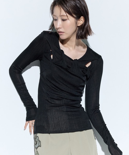 MURRAL/ミューラル】Twist tops/ツイストトップス（Tシャツ/カットソー