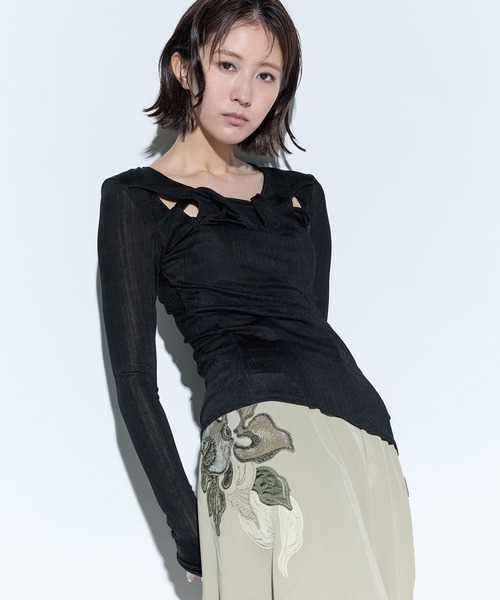 MURRAL/ミューラル】Twist tops/ツイストトップス（Tシャツ/カットソー