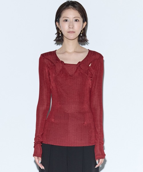 MURRAL/ミューラル】Twist tops/ツイストトップス（Tシャツ/カットソー