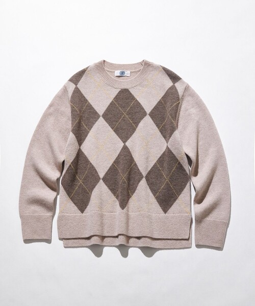 J.PRESS(ジェイプレス)の「CASHBIT NEO アーガイル ニット(ニット/セーター・レディース・ライトグレー系/ベージュ系・T13/T15)」の10枚目の写真