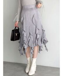 dazzlin（ダズリン）の「フリルスリットサテンスカート（スカート・レディース）」