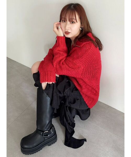 dazzlin(ダズリン)の「フリルスリットサテンスカート(スカート・レディース・ブラック/グレー・SMALL/MEDIUM)」の14枚目の写真