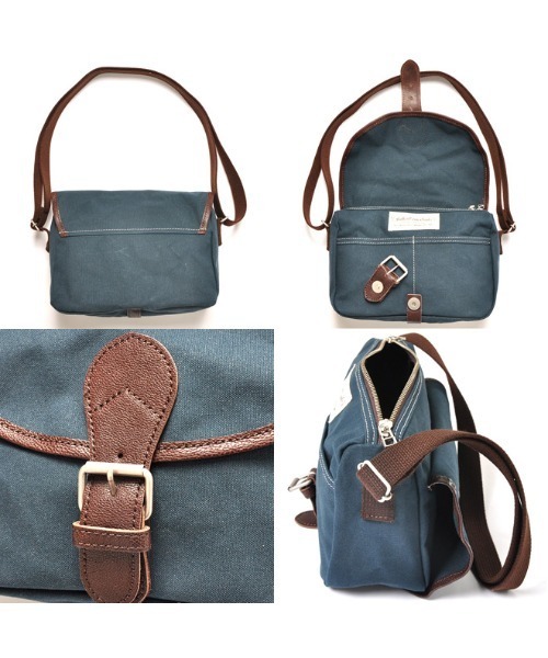TONE SELECT GOODS(トーンセレクトグッズ)の「Butler Verner Sails(バトラーバーナーセイルズ)10号パラフィンフラップ ショルダーバッグ(JA-1478-2)【パラフィンフラップショルダー】【JA-1478】(ショルダーバッグ・メンズ・レッド/ネイビー・FREE)」の4枚目の写真