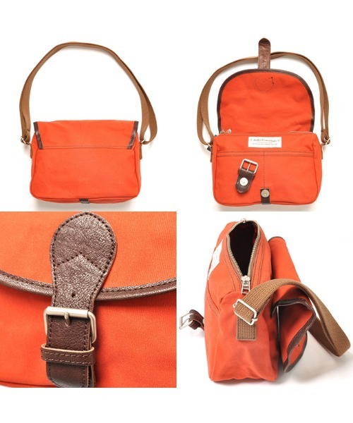 TONE SELECT GOODS(トーンセレクトグッズ)の「Butler Verner Sails(バトラーバーナーセイルズ)10号パラフィンフラップ ショルダーバッグ(JA-1478-2)【パラフィンフラップショルダー】【JA-1478】(ショルダーバッグ・メンズ・レッド/ネイビー・FREE)」の6枚目の写真