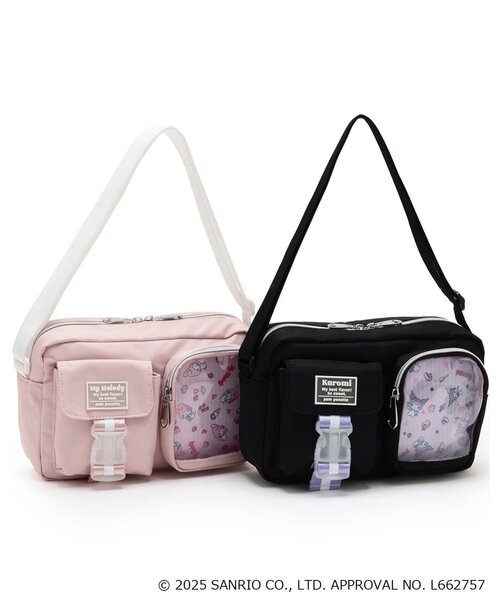 pom ponette junior(ポンポネットジュニア)の「【マイメロディ/クロミ】カジュアルショルダーバッグ(ショルダーバッグ・キッズ・ブラック/ライトピンク・F)」の13枚目の写真
