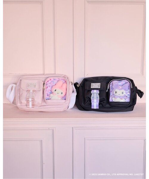 pom ponette junior(ポンポネットジュニア)の「【マイメロディ/クロミ】カジュアルショルダーバッグ(ショルダーバッグ・キッズ・ブラック/ライトピンク・F)」の14枚目の写真