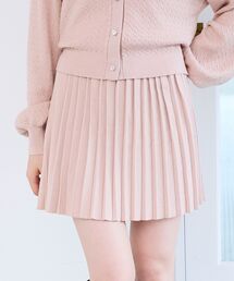 ニットプリーツミニスカート