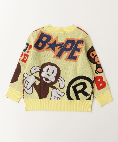 A BATHING APE(アベイシングエイプ)の「BAPE MILO ASSORTED KNIT SWEATER(ニット/セーター・キッズ・サックスブルー/イエロー・100/110/140/130/120)」の3枚目の写真