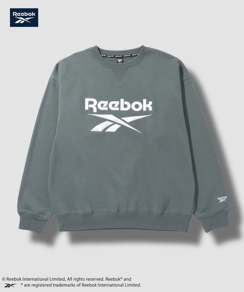 Reebok(リーボック)の「【別注】Reebok ワッペンロゴスウエット(スウェット・メンズ・ブラック/アッシュグレー/グリーン系・M/L/XL)」の3枚目の写真