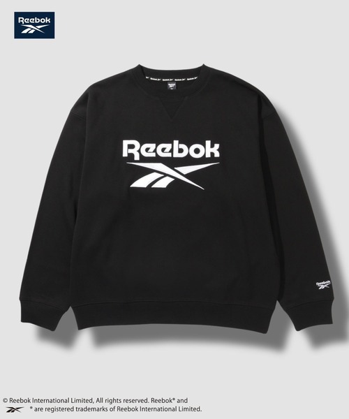Reebok(リーボック)の「【別注】Reebok ワッペンロゴスウエット(スウェット・メンズ・ブラック/アッシュグレー/グリーン系・M/L/XL)」の1枚目の写真