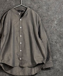 SHISKY（シスキー）の「無地レギュラー バンドカラー オーバーシャツ（シャツ/ブラウス）」