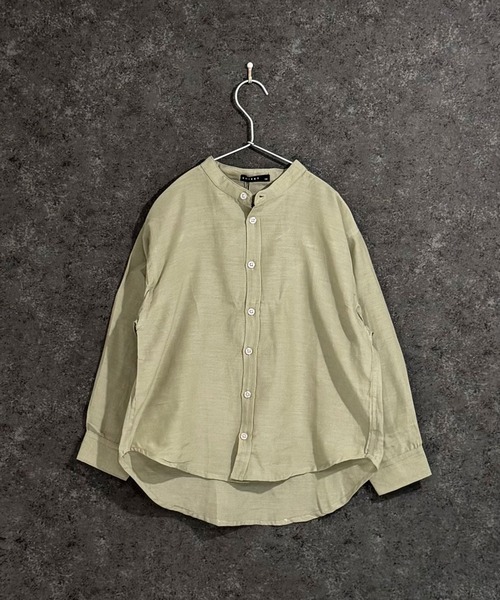 SHISKY(シスキー)の「無地レギュラー バンドカラー オーバーシャツ(シャツ/ブラウス・キッズ・グレー系その他/ホワイト系その他/ベージュ系その他/グリーン系その他・110/120/130/140/150/160)」の20枚目の写真