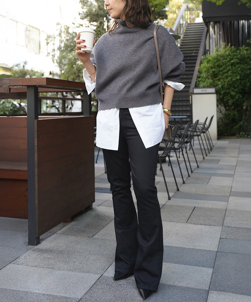 R2W/アールツーダブリュー】CROP TURTLE KNIT（ニット/セーター