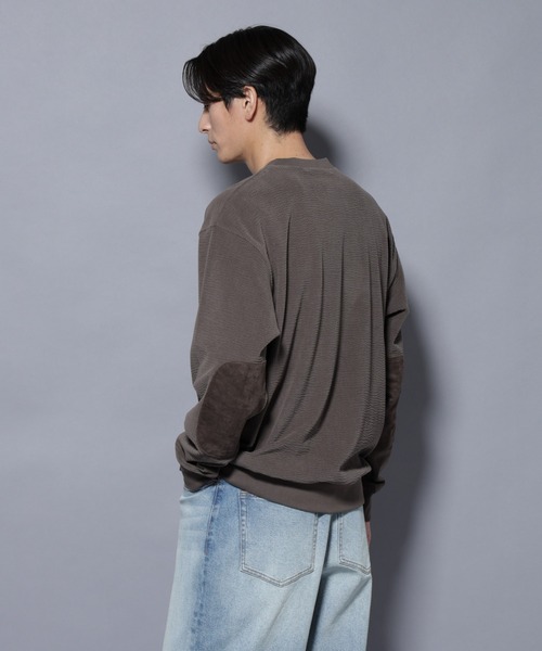 NANO universe（ナノユニバース）の「モールJQDコーデュロイクルーネックプルオーバー（スウェット・メンズ・グレー系その他2/ブラック・M/L）」の4枚目の写真