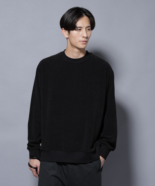 NANO universe（ナノユニバース）の「モールJQDコーデュロイクルーネックプルオーバー（スウェット・メンズ・グレー系その他2/ブラック・M/L）」の10枚目の写真