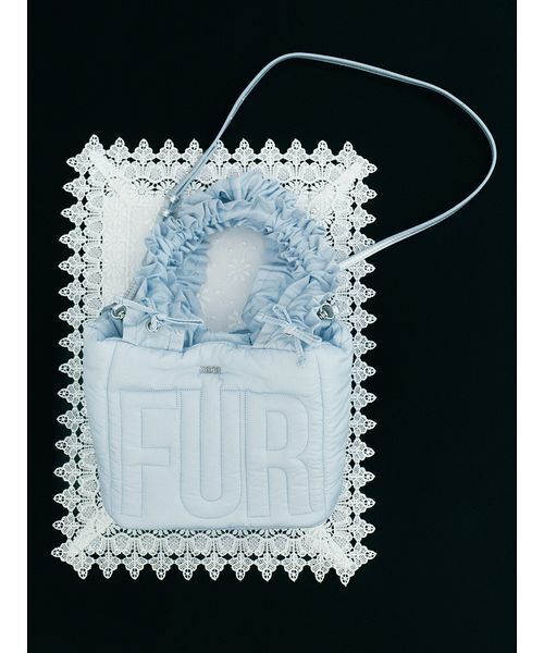FURFUR（ファーファー）の「【限定カラー】ロゴパデッドトートバッグ（トートバッグ・レディース・ホワイト/ブラック/ピンク/サックスブルー/マルチ・F）」の4枚目の写真
