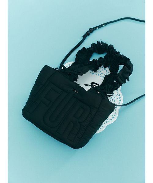 FURFUR（ファーファー）の「【限定カラー】ロゴパデッドトートバッグ（トートバッグ・レディース・ホワイト/ブラック/ピンク/サックスブルー/マルチ・F）」の3枚目の写真