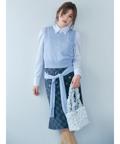 FURFUR（ファーファー）の「【限定カラー】ロゴパデッドトートバッグ（トートバッグ・レディース・ホワイト/ブラック/ピンク/サックスブルー/マルチ・F）」の11枚目の写真