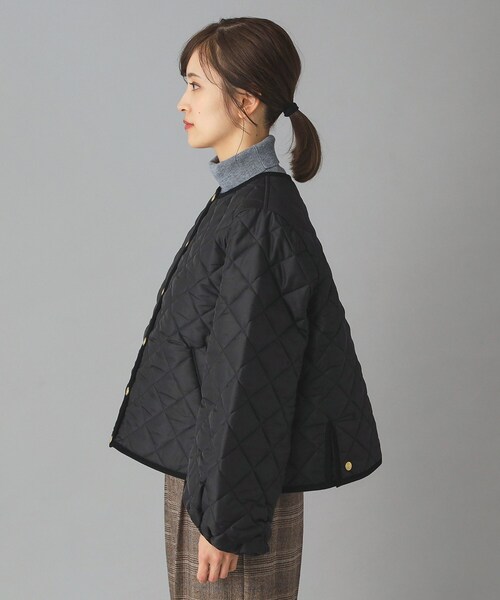 Traditional Weatherwear（トラディショナルウェザーウェア）の「Traditional Weatherwear（トラディショナル ウェザーウェア）ARKLEY PUFF SLEEVE キルティングジャケット（ブルゾン・レディース・ブラック・00）」の4枚目の写真